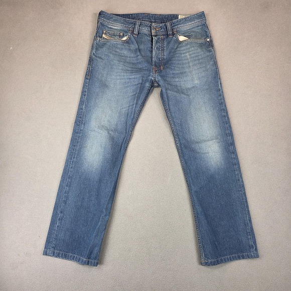Diesel Jeans Mens 30x27 Blue Safado Medium Wash Regular Slim 0R80K Tag 30x30 - Picture 1 of 11